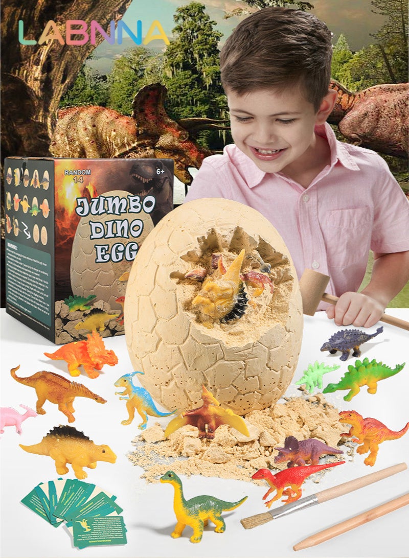 LABNNA مجموعة تنقيب عن الديناصورات، مجموعة حفر بيض الديناصورات مع بطاقات، ألعاب ديناصورات مفاجئة للأطفال من 3 إلى 12 سنة، تجارب علمية، هدايا لحفلات أعياد الميلاد، مجموعات تعليمية علمية للأولاد والبنات - Image 2